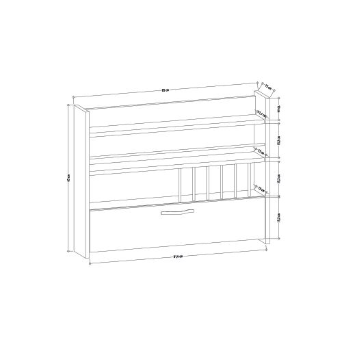 Knott - White White Kitchen Shelf slika 4