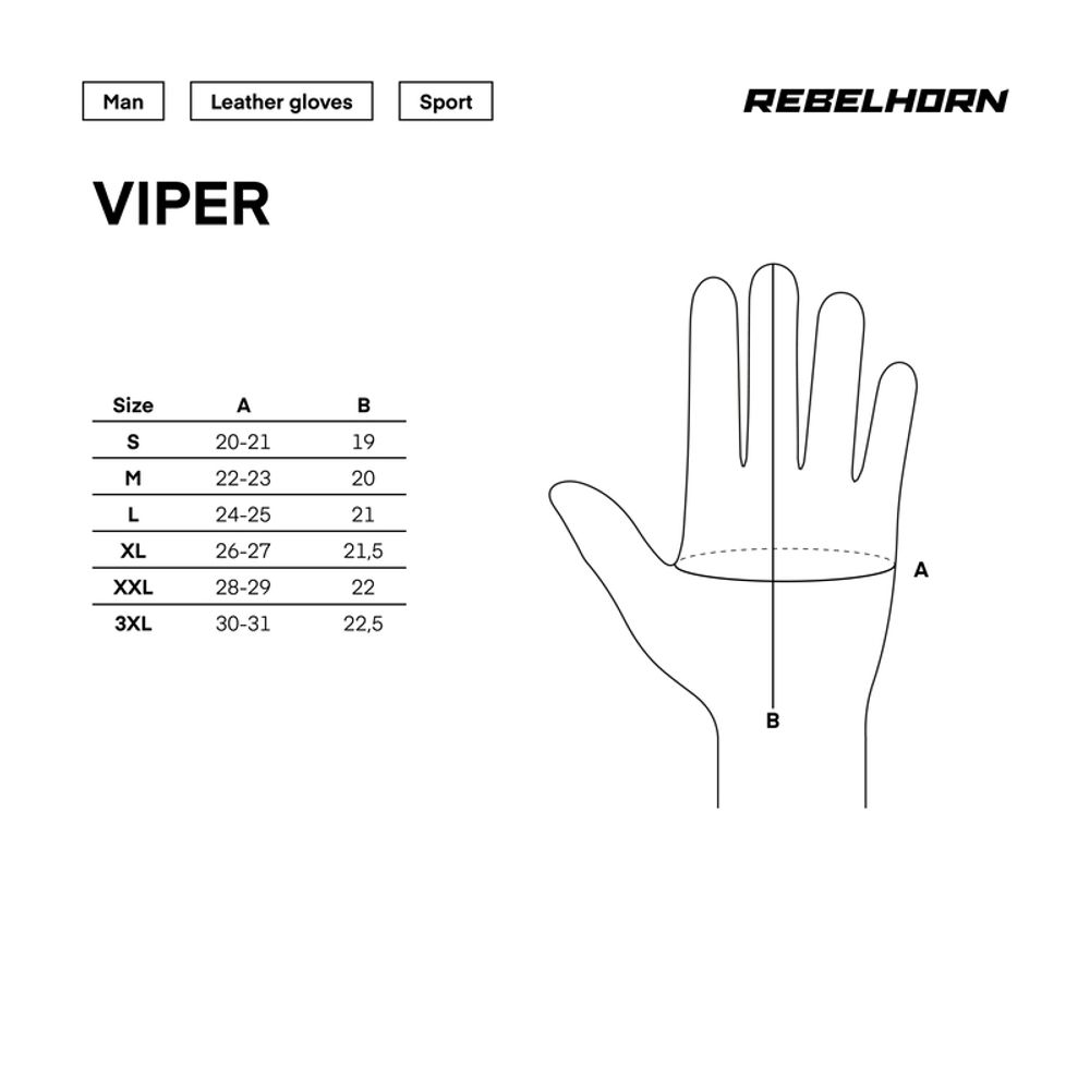 Rebelhorn Viper kožne moto rukavice slika 10