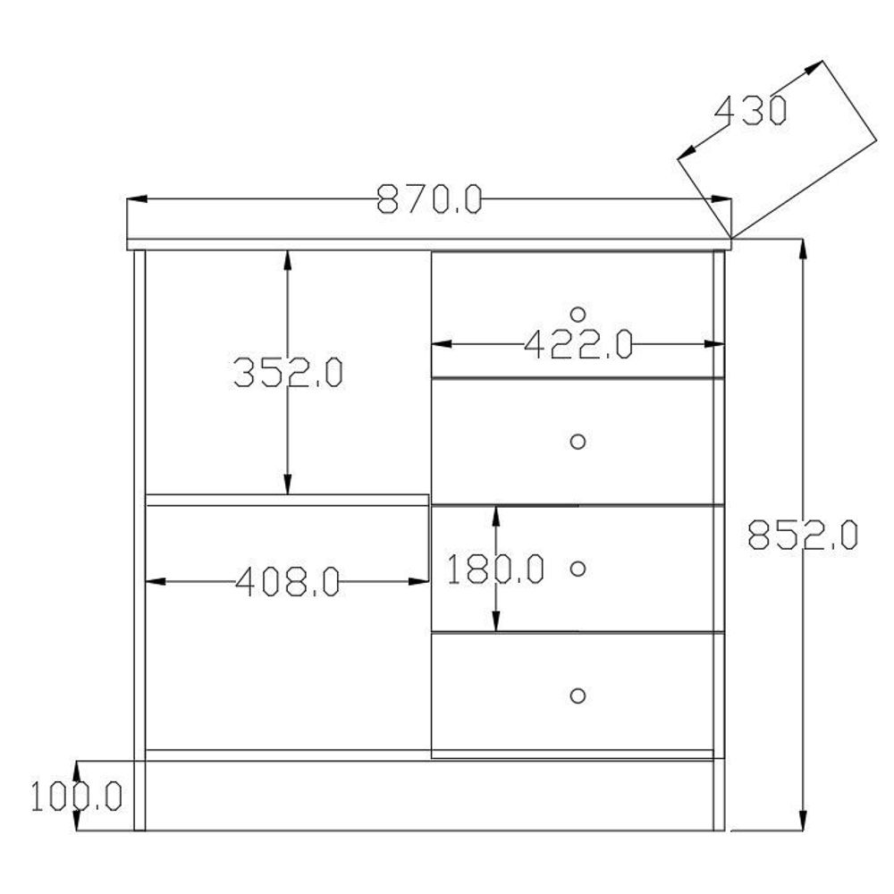 Rb-168-04-002 Mat Bijeli Komoda slika 7