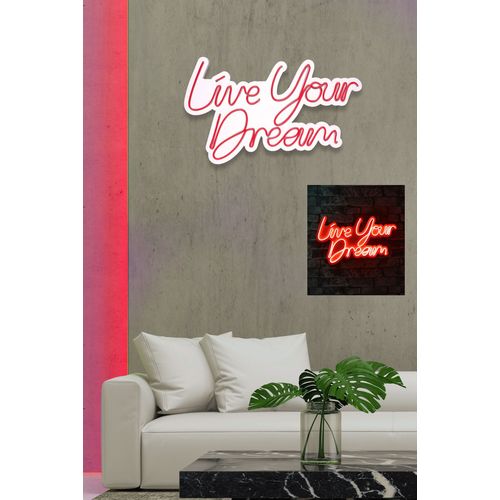 Live Your Dream - Red Red Decorative Plastic Led Lighting slika 4