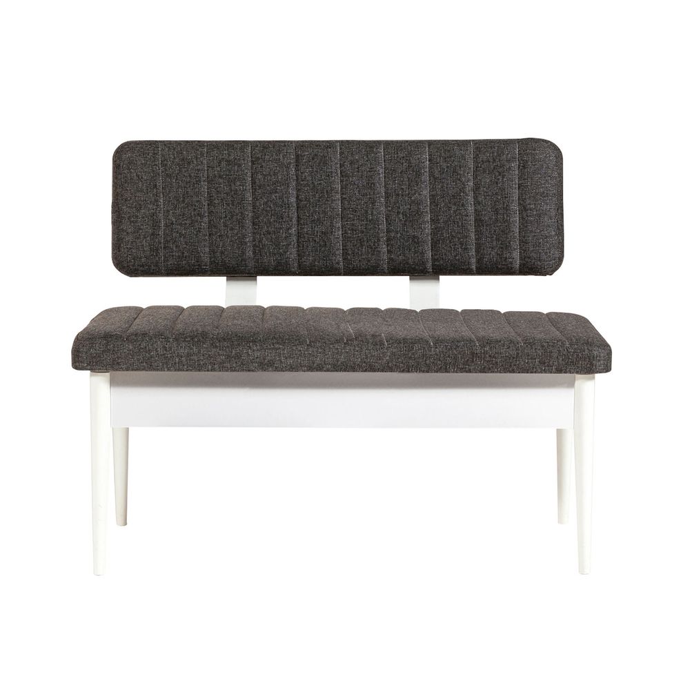 Vina White Anthracite Set Ekstenzibilnog Trpezarijskog Stola i Stolica (5 Komada) slika 8
