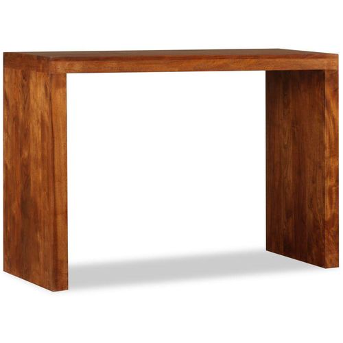 Konzolni stol masivno drvo s premazom boje meda 110x40x76 cm slika 9