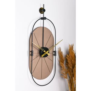 Dekorativni Metalni Zidni Sat - Sntr Brown Black