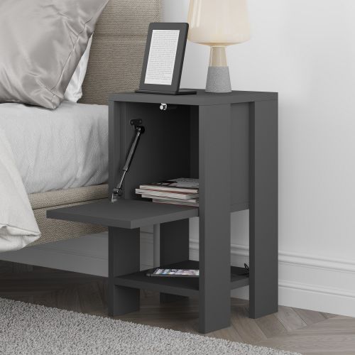 Ema - Anthracite, Anthracite Anthracite Nightstand slika 2