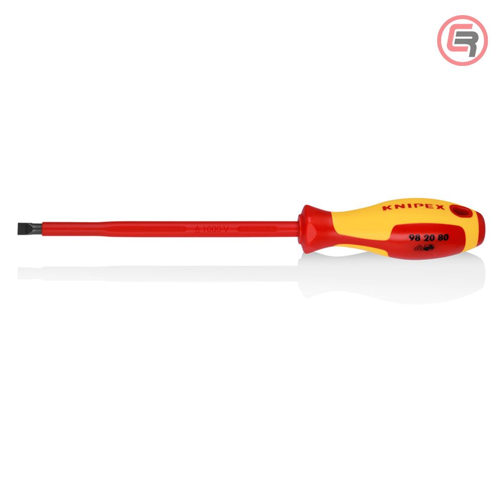 Knipex Odvijač Plosnati VDE 8,0 x 175 / 295 mm 1000V – 98 20 80 slika 1