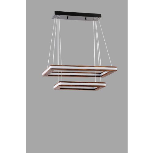 Lüx Bergama Küçuk 2 Li Yanık Ledli Avize 3 Renk V2 Copper Walnut slika 2