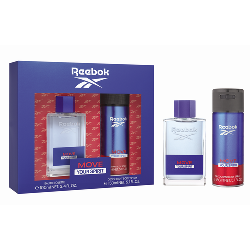 Reebok set Move your spirit taoletna voda 100ml + dezodorans 150 ml, muški slika 1