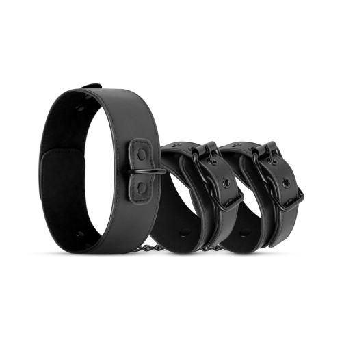 Collar &amp; Wrist Cuffs - Black slika 6