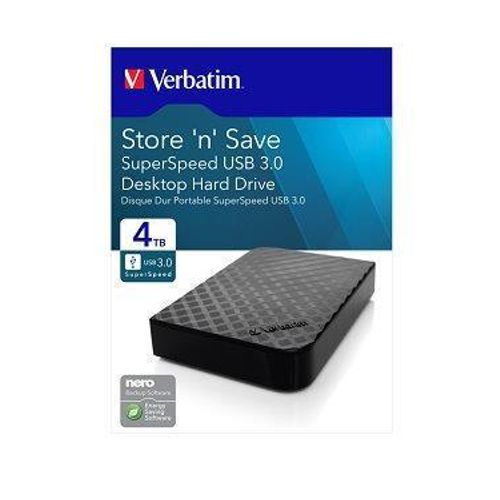 Verbatim HDD 4TB 3.0 Crni Kock (47685) slika 1