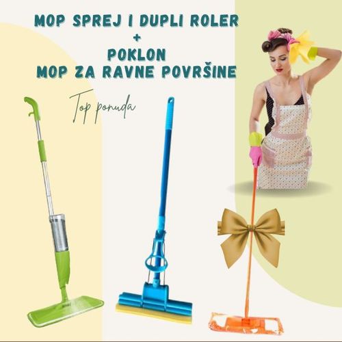 Mop Sprej i Dupli Roler plus poklon Mop za Ravne Površine slika 1