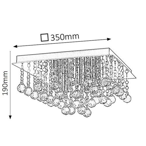 Rabalux Corinna plafonska lampa E14 5x40W hrom Moderna rasveta slika 2