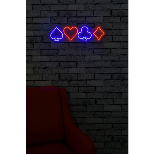 Wallity Ukrasna plastična LED rasvjeta, Briscambille Poker Suits - Multicolor slika 2