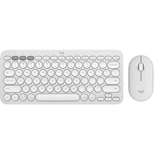 LOGITECH Pebble2 Wireless Combo US tastatura + miš bela slika 3
