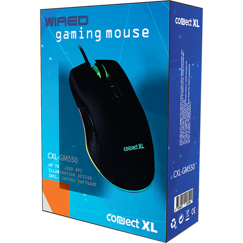 Connect XL Miš optički, 1500 dpi,  GAMER, USB, 7 tipki - CXL-GM550 slika 2