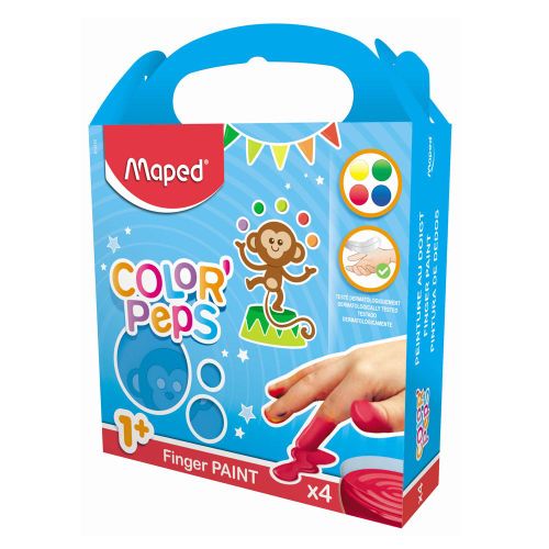 Boje za prste Maped Color' peps, set 4 boje od 80g slika 3