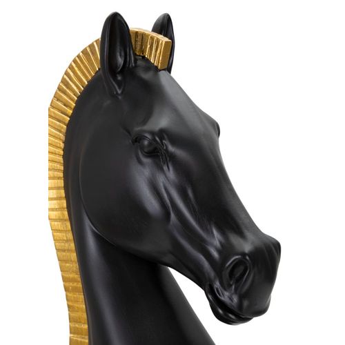 Mauro Ferretti Dekoracija BLACK AND GOLD HORSE cm Ø 18,5X50 slika 5