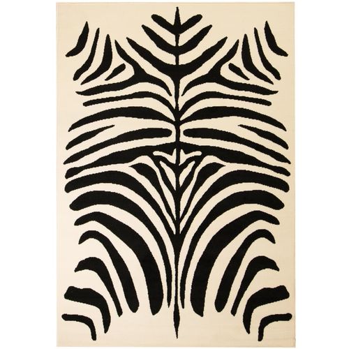 Moderni tepih sa zebrastim uzorkom 80 x 150 cm bež/crni slika 22