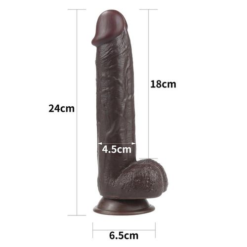 Lovetoy Sliding Skin black dildo 23,5cm slika 25