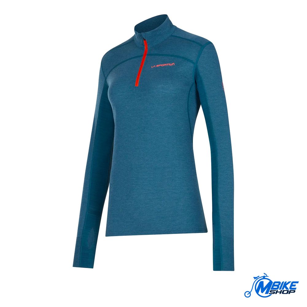 La Sportiva Ženska majica dugih rukava Swift W, Storm Blue/Cherry Tomato slika 1