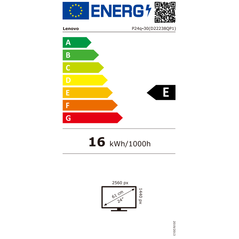 Lenovo P24Q-30 QHD IPS, HDMI, DP, USB-C 63B4GAT6EU slika 2