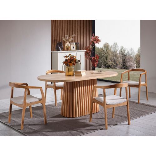 Atlantis - Natural Natural Dining Table & Chairs Set (4 Pieces) slika 4