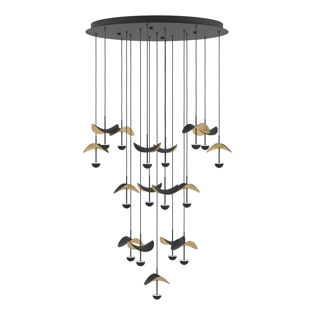 DRACERA Luster - LED Osvjetljenje u Crnoj i Zlatnoj Boji slika 4