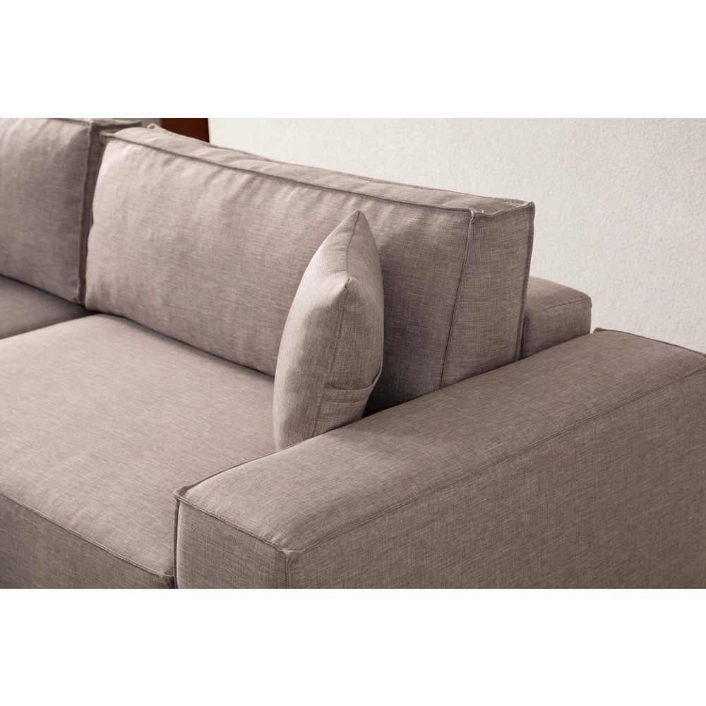 Pırlo Kutni Sofa na Razvlačenje - Smeđa slika 13
