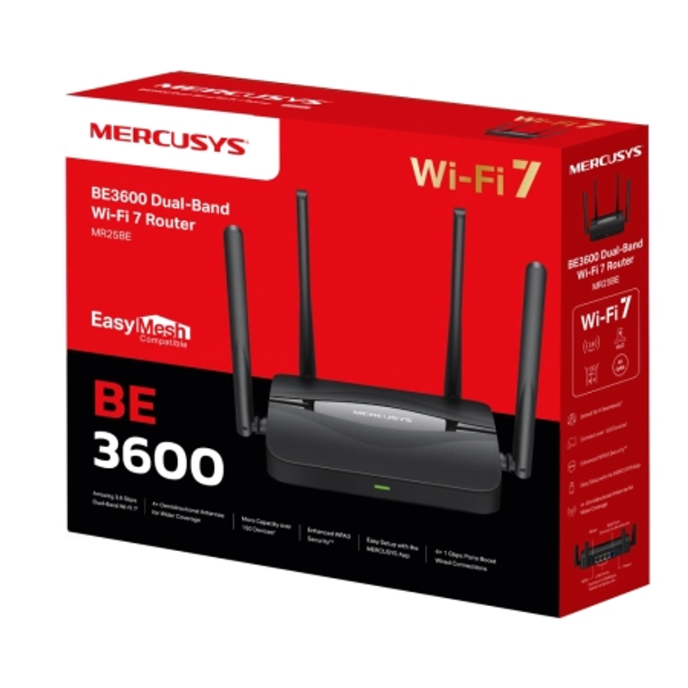 Mercusys MR25BE BE3600 WiFi 7 Dual Band Router slika 3
