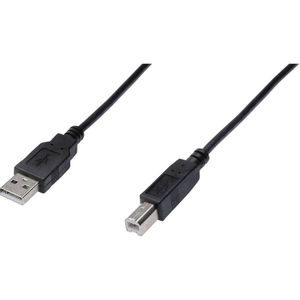 Digitus USB kabel USB 2.0 USB-A utikač, USB-B utikač 3.00 m crna  AK-300105-030-S