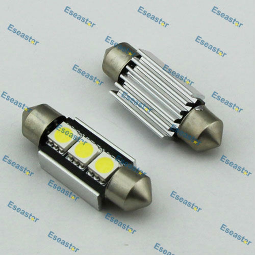 Sijalica Hsun 12V C5W 3 LED Bijela Canbus 5050SMD 39mm Par slika 1