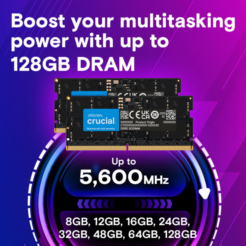 Crucial 48 GB Kit (2x24 GB) DDR5-5600 SODIMM CL46, 1.1 V slika 3