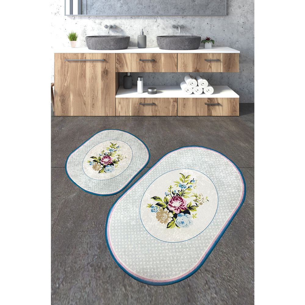 Set višebojnih prostirki za kupatilo Lous (2 komada) slika 1