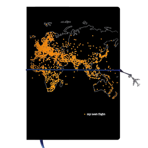 MY TRAVEL MAP Bilježnica AIRPORT MAP - sorto boja