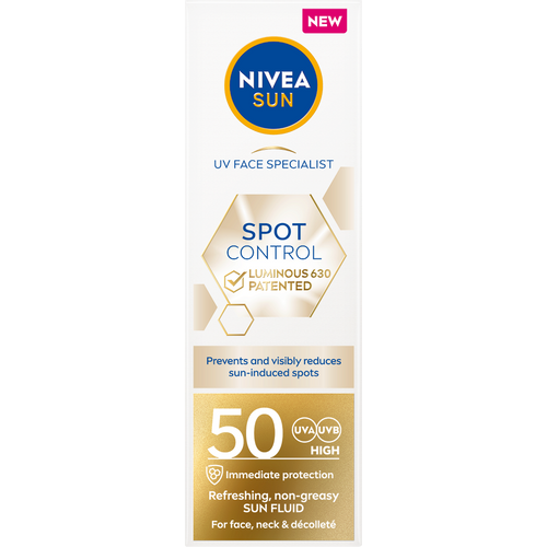 NIVEA SUN luminous spot control fluid za zaštitu kože lica od sunca SPF 50 40 ml slika 4