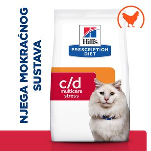 Hill's Prescription Diet c/d Multicare Stress Urinary Care Hrana za Mačke s Piletinom, 3 kg