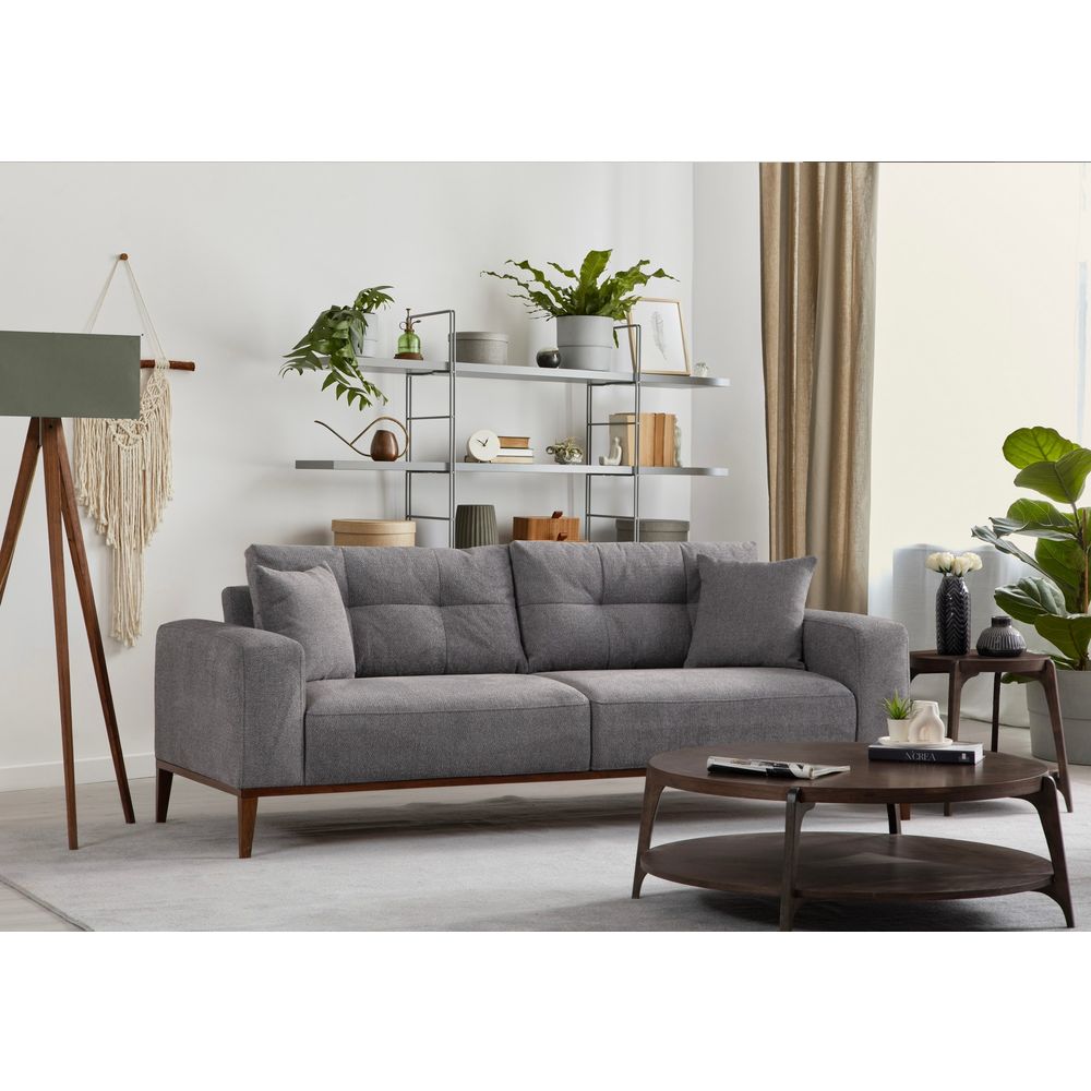 Sinor 3-Sjedalni - Svijetlo Sivi Sofa-Krevet slika 1
