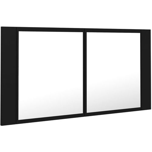 LED kupaonski ormarić s ogledalom crni 90 x 12 x 45 cm slika 8