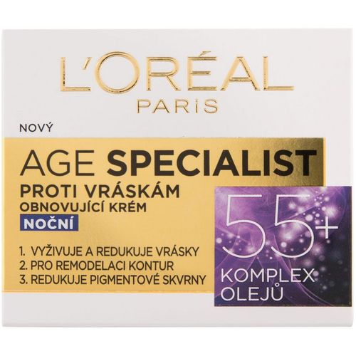 L'Oreal Paris Age Specialist Anti-Wrinkle 55+ Krema noćna PROTIV BORA 50 ml slika 2