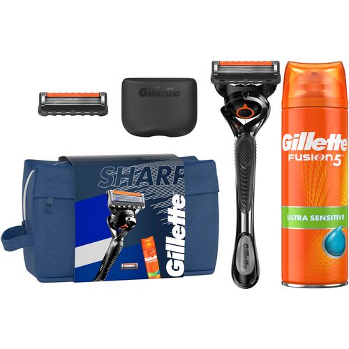 Gillette Poklon paket Brijač & Gel za brijanje 200 ml + kozmetička torbica slika 1