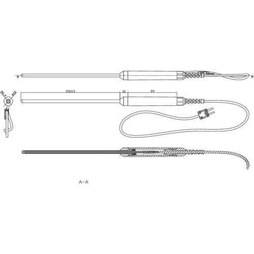 VOLTCRAFT TP-208 senzor za uranjanje  -100 do 1000 °C  Tip tipala K slika 5