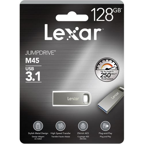 Lexar JumpDrive M45 USB3.1 128GB ,Silver Housing, up to 250MB/s slika 3