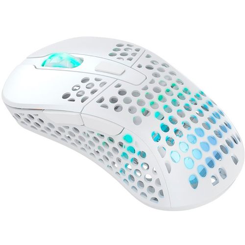 XTRFY M4W RGB, Ultra-light Wireless Gaming Mouse, Pixart 3389, Modular shell, White slika 2