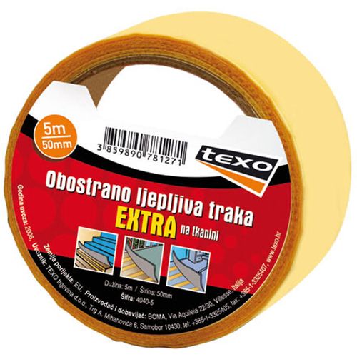 Obostrano ljepljiva traka na tekstilu 50mm/5m - 4040-5 slika 1