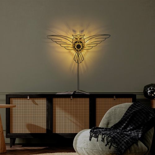 Owl V2 Black Wall Lamp slika 1