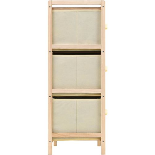 246439 Storage Rack with 6 Fabric Baskets Cedar Wood Beige slika 3