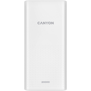 CANYON PB-2001 Power bank 20000mAh Li-poly battery, Input 5V/2A , Output 5V/2.1A(Max) , 144*69*28.5mm, 0.440Kg, white