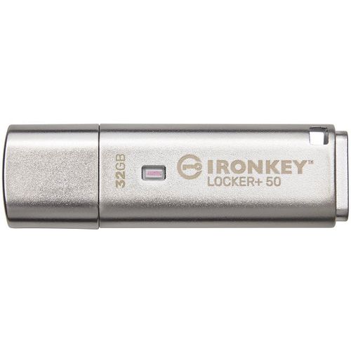 Kingston IKLP50/32GB 32GB IronKey Locker+ 50 USB-A 3.2, Hardware-encrypted USB Drive with XTS-AES Encryption slika 1