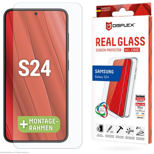 Zaštitno staklo DISPLEX Real Glass 2D za Samsung Galaxy S24, + prozirna maskica (01908) slika 2