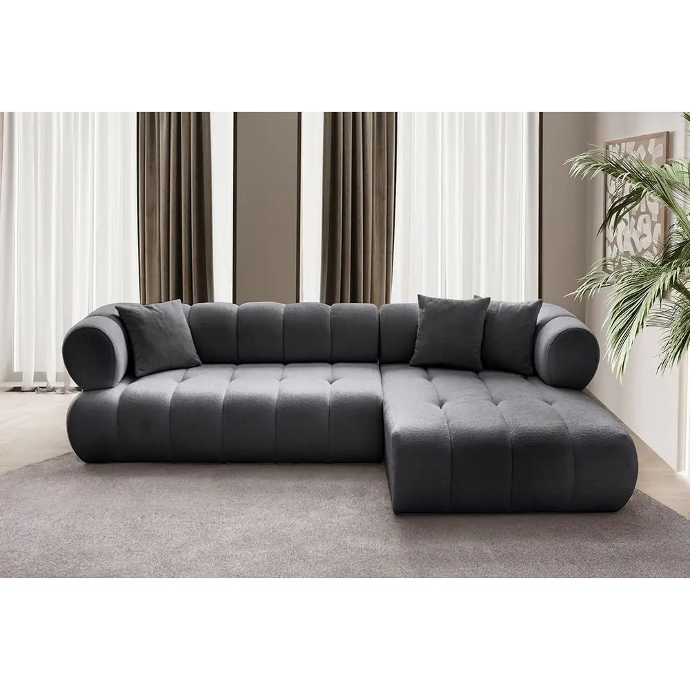 Ugaona Sofa Petra Desna - Tamno Siva slika 2