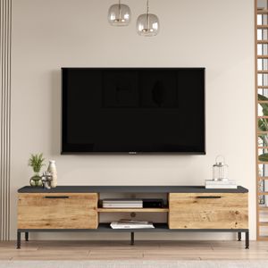 Rl1-Aa Atlantic Pine Anthracite TV Unit